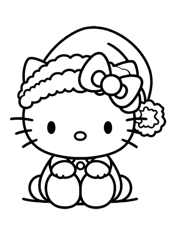 Coloriage Image de Hello Kitty chez les enfants à imprimer