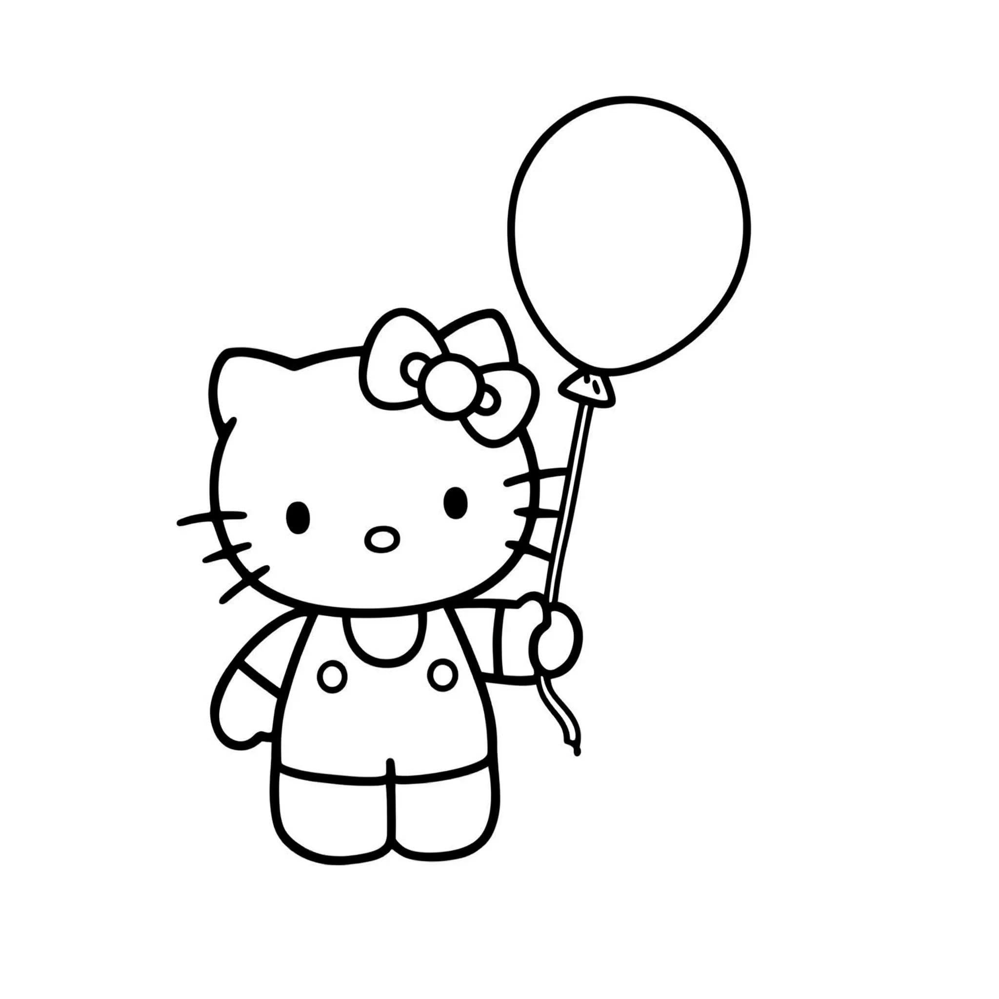 Coloriage Image de Hello Kitty imprimable chez les enfants à imprimer
