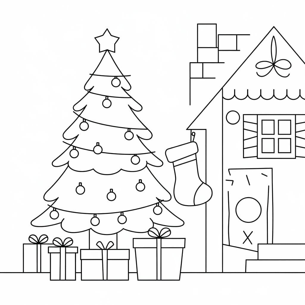 Coloriage Image simple Noël