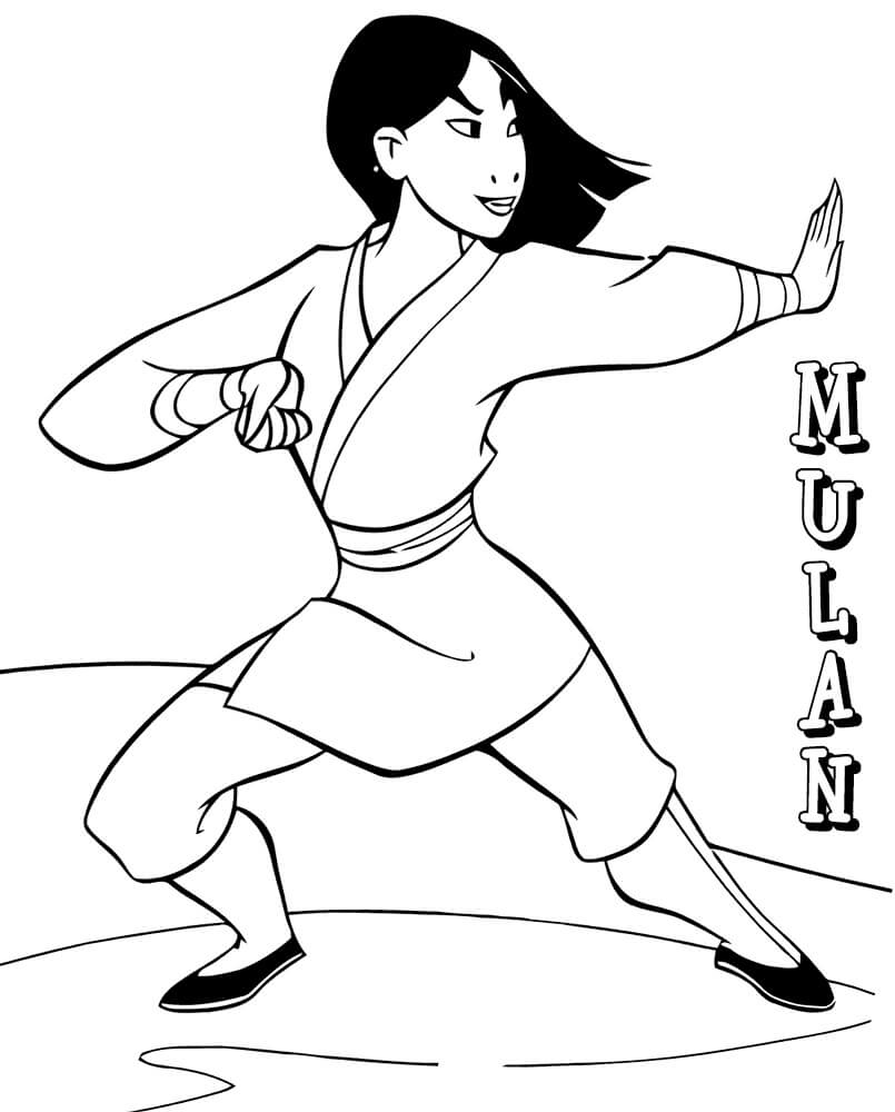 Coloriage Impressionnant Mulan