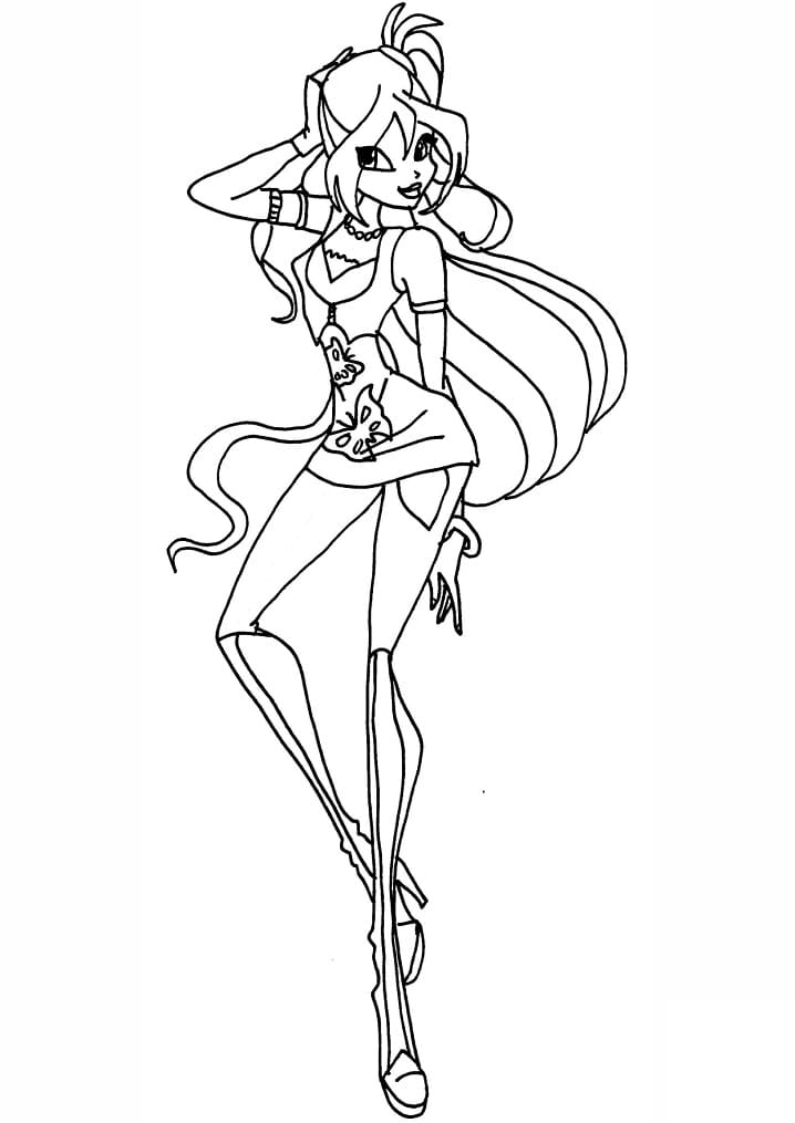 Coloriage Jolie Fleur Du Winx Club