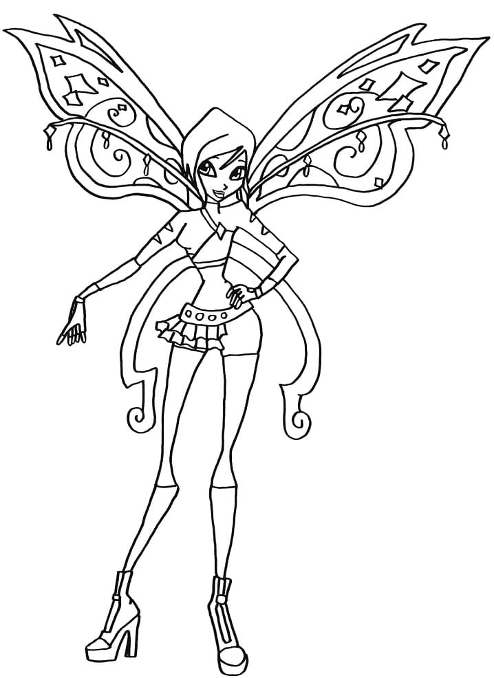 Coloriage Jolie Stella Winx Club