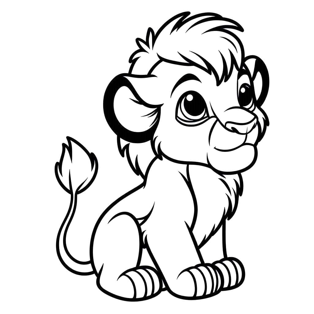 Coloriage Le Roi Lion 6 à imprimer