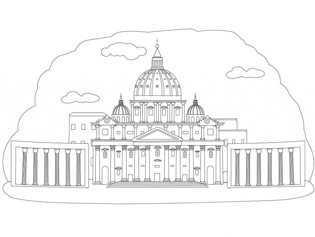 Coloriage Le Vatican à imprimer