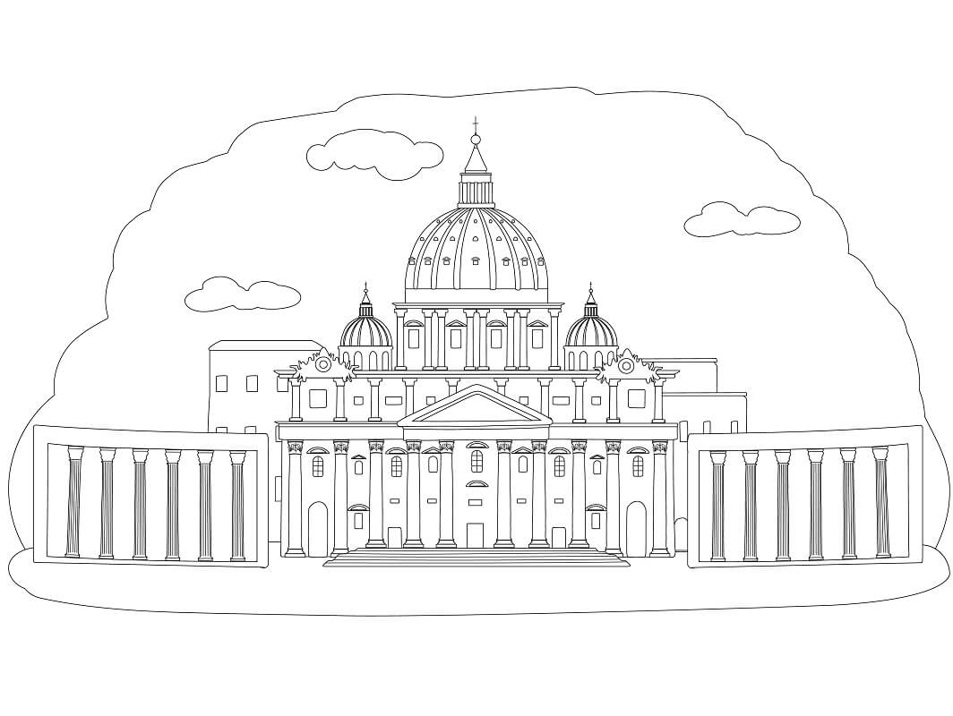 Coloriage Le Vatican à imprimer