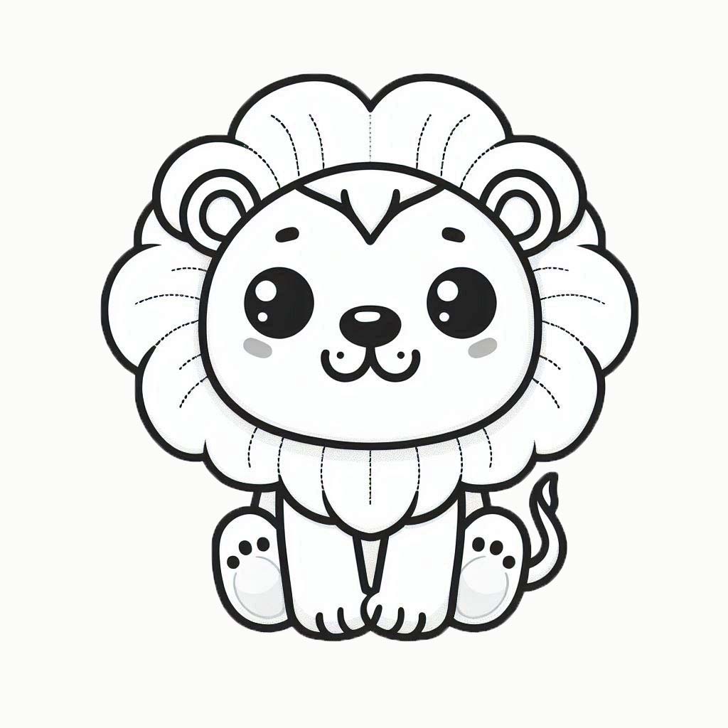 Coloriage Lion imprimable gratuitement