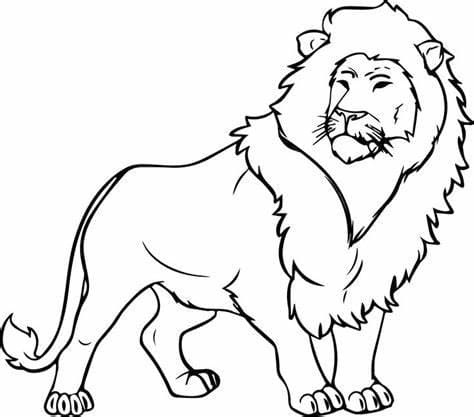 Coloriage Lion normal gratuit