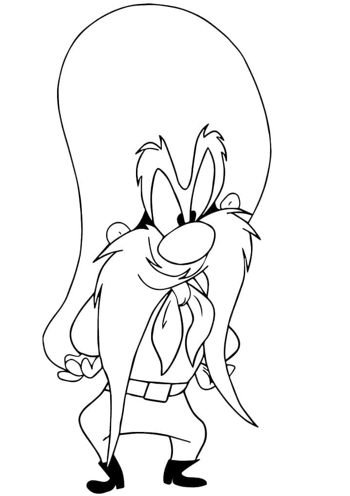 Coloriage Looney Tunes Sam le Pirate à imprimer