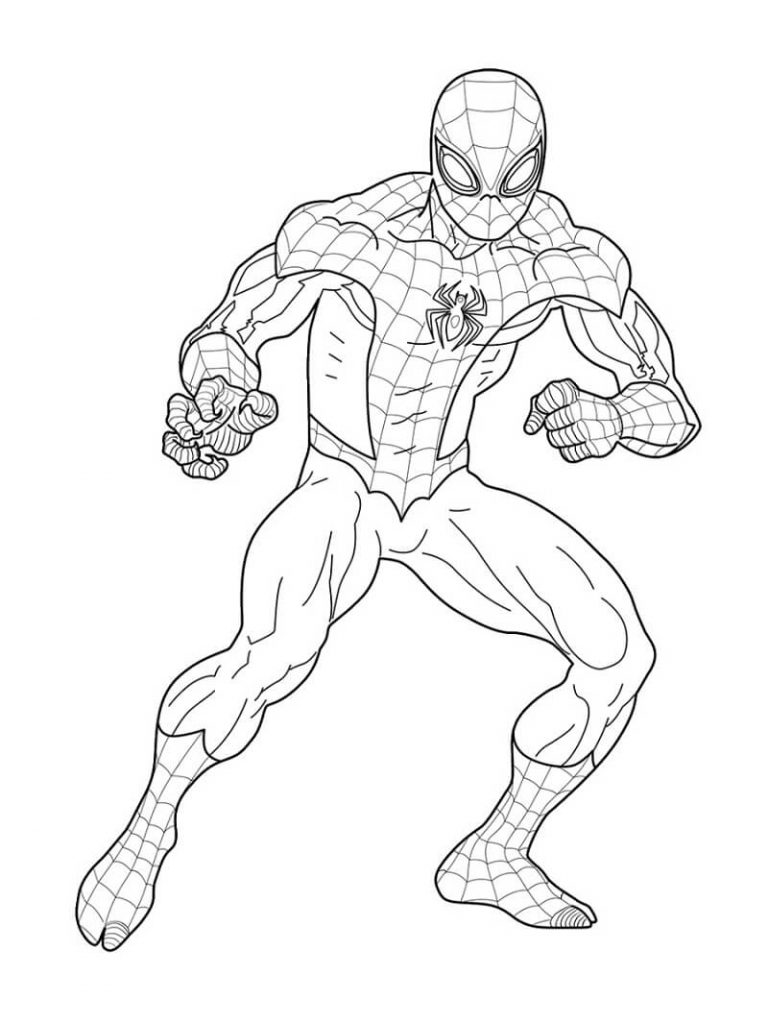 Coloriage marvel spiderman à imprimer