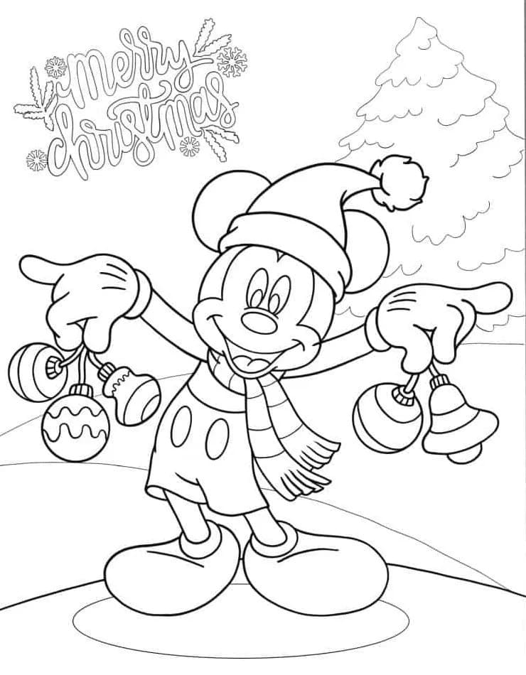 Coloriage Mickey Mouse très simple à imprimer