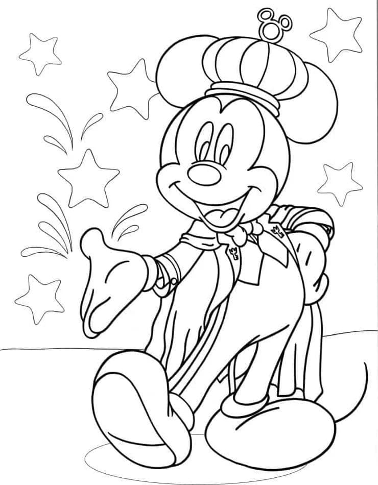 Coloriage Mickey Mouse très sympa à imprimer