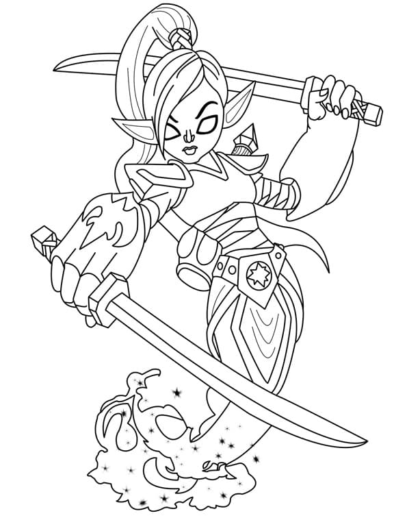 Coloriage Ninjini Skylanders