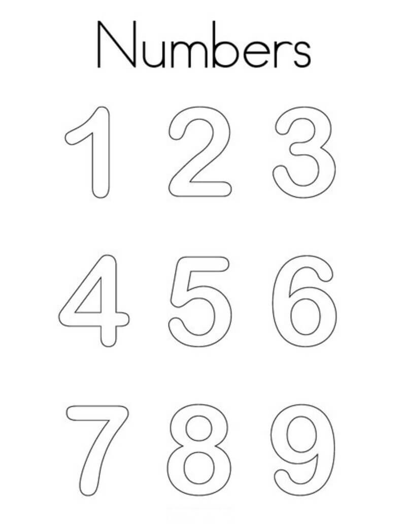 Coloriage Numéros faciles à imprimer