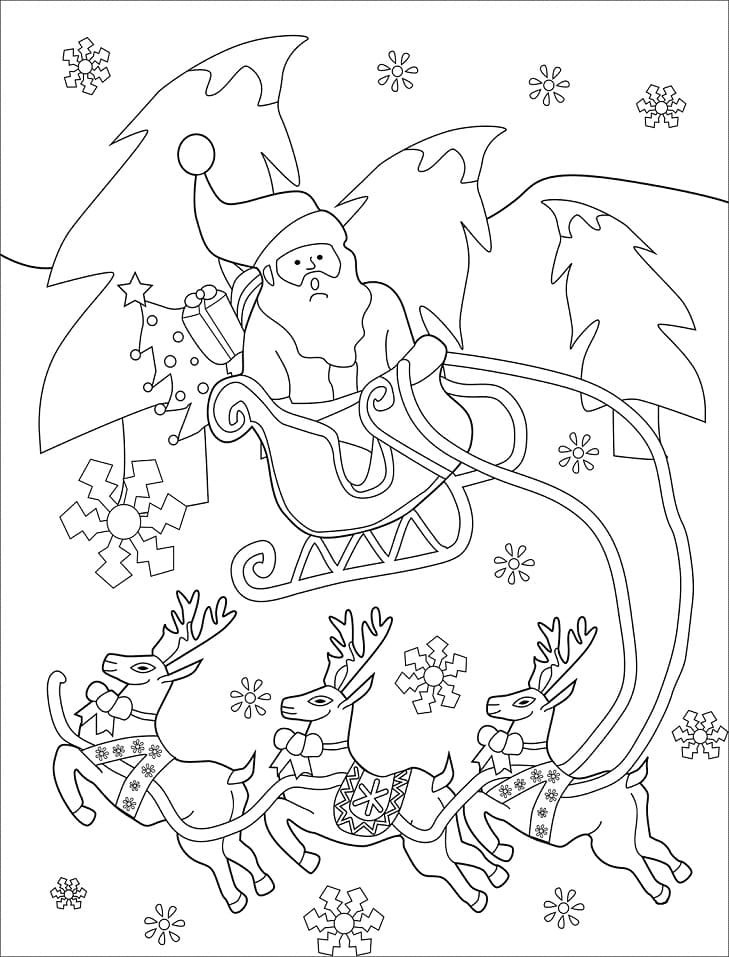 Coloriage Père Noël 6 à imprimer