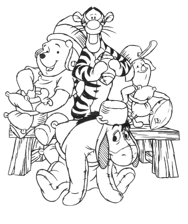 Coloriage Personnages de Winnie l'ourson