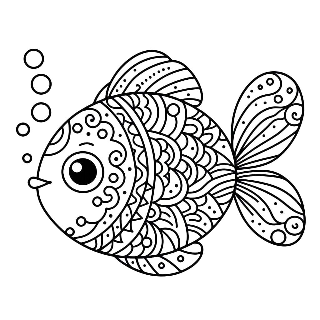 Coloriage Poisson 3 à imprimer