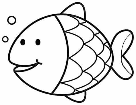 Coloriage Poisson drôle gratuit à imprimer