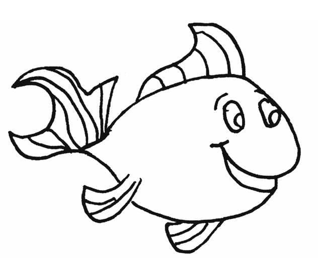 Coloriage Poisson gratuit et adorable