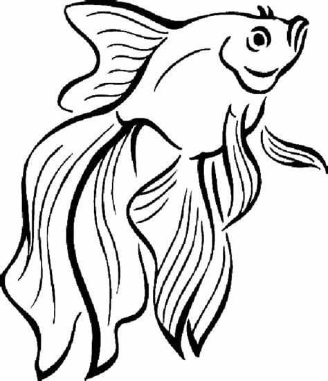 Coloriage Poisson imprimable à imprimer