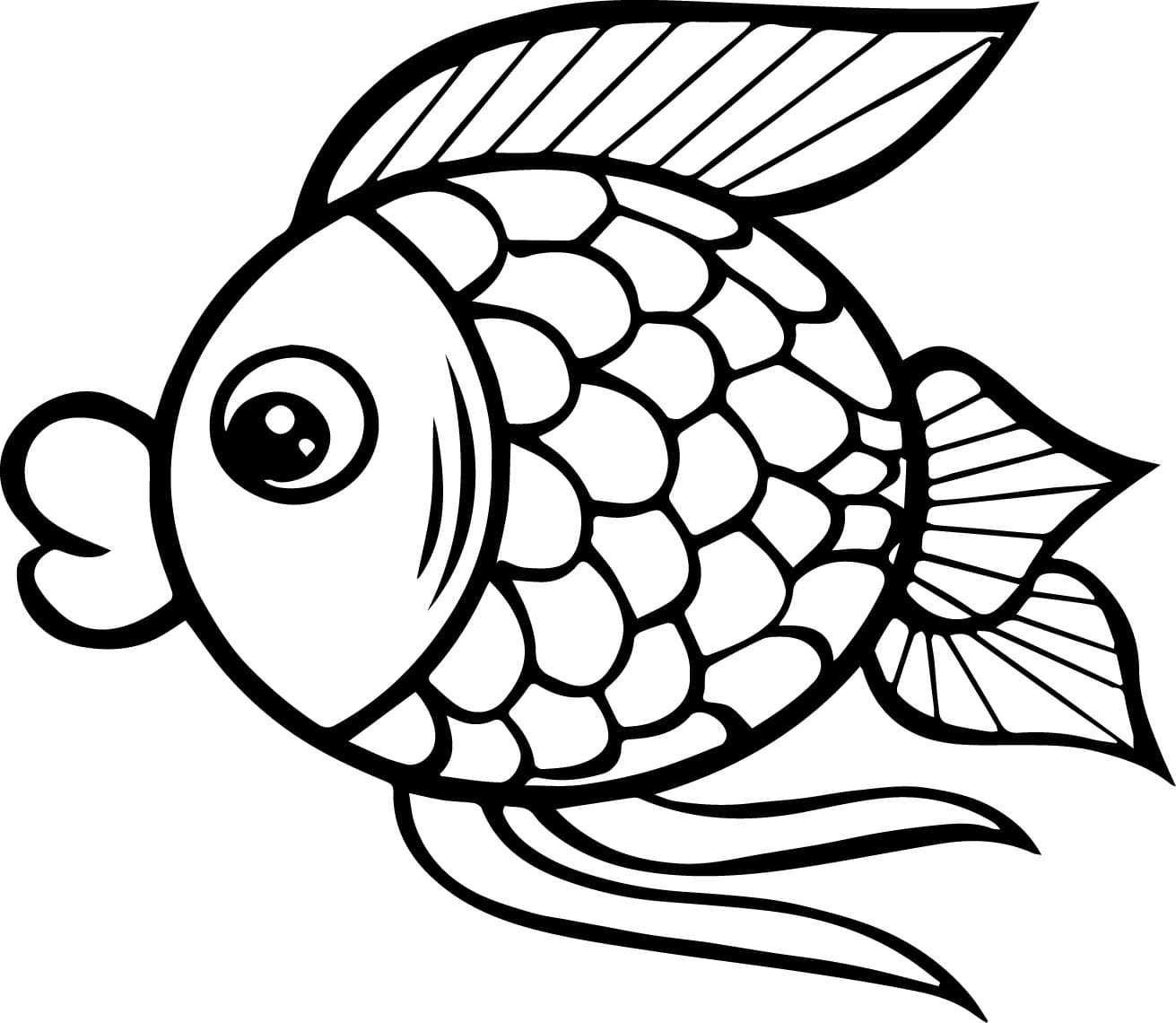 Coloriage Poisson mignon à imprimer