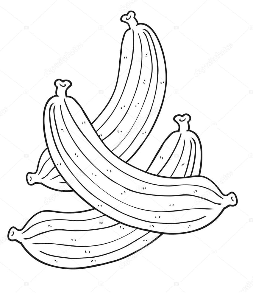 Coloriage Quatro Bananes 1