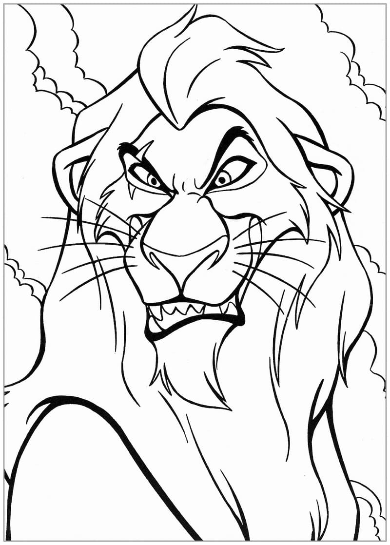 Coloriage scar de le roi lion