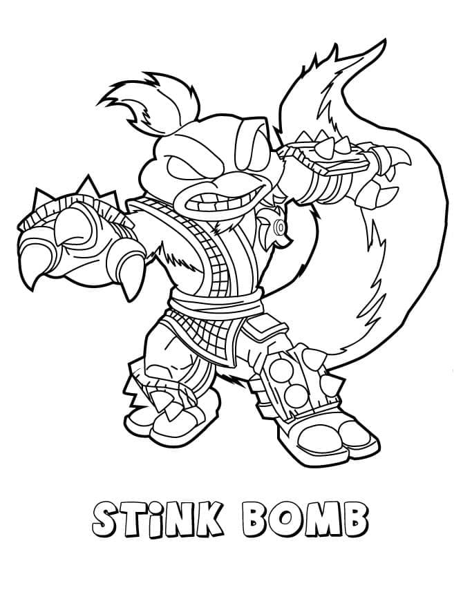 Coloriage Skylanders Stink Bomb