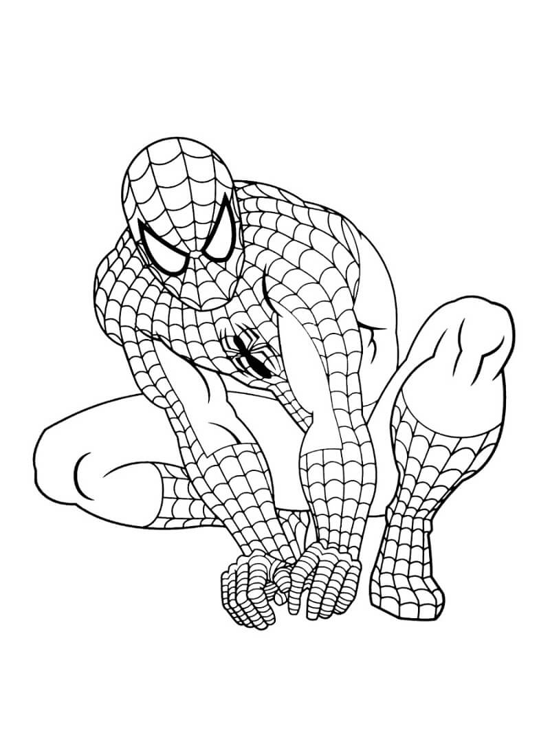 Coloriage spiderman 11 - Dessin gratuit à imprimer
