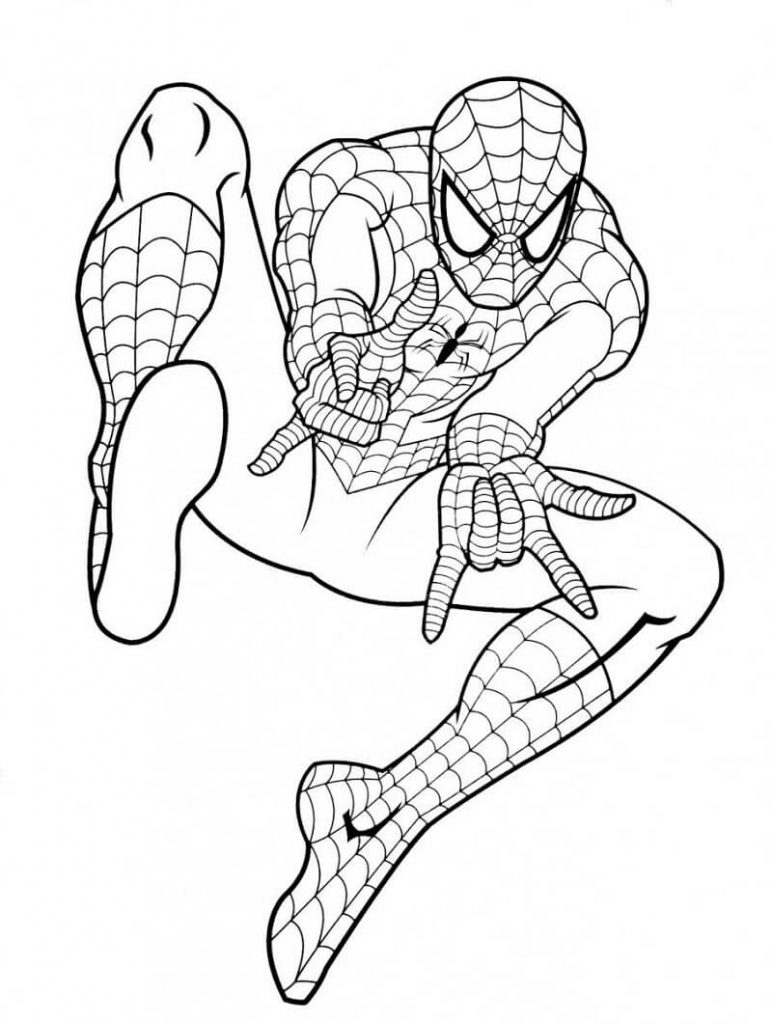 Coloriage spiderman 7 à imprimer