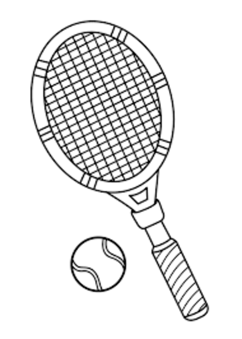 Coloriage Sports de tennis à imprimer