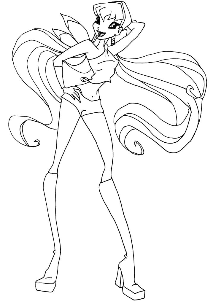 Coloriage Stella Winx Club Charmant