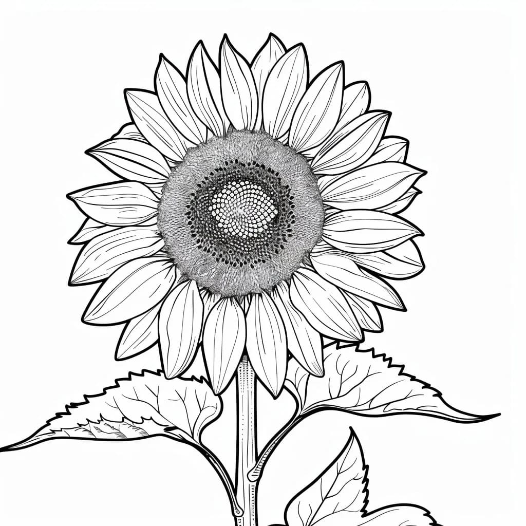Coloriage Tournesol 1 à imprimer