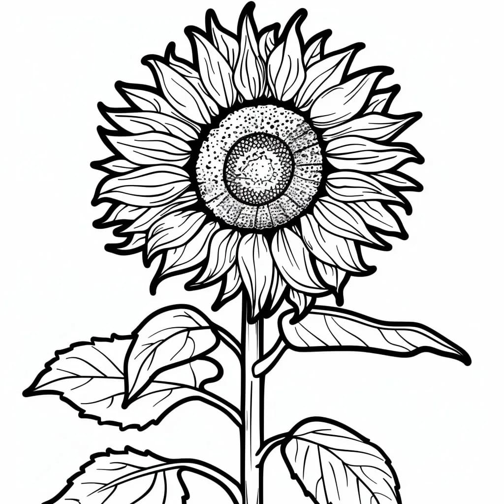 Coloriage Tournesol 3 à imprimer