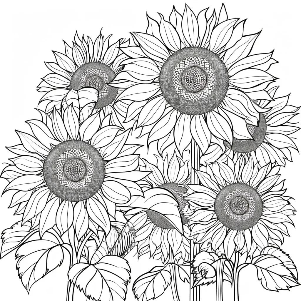 Coloriage Tournesol 4 à imprimer