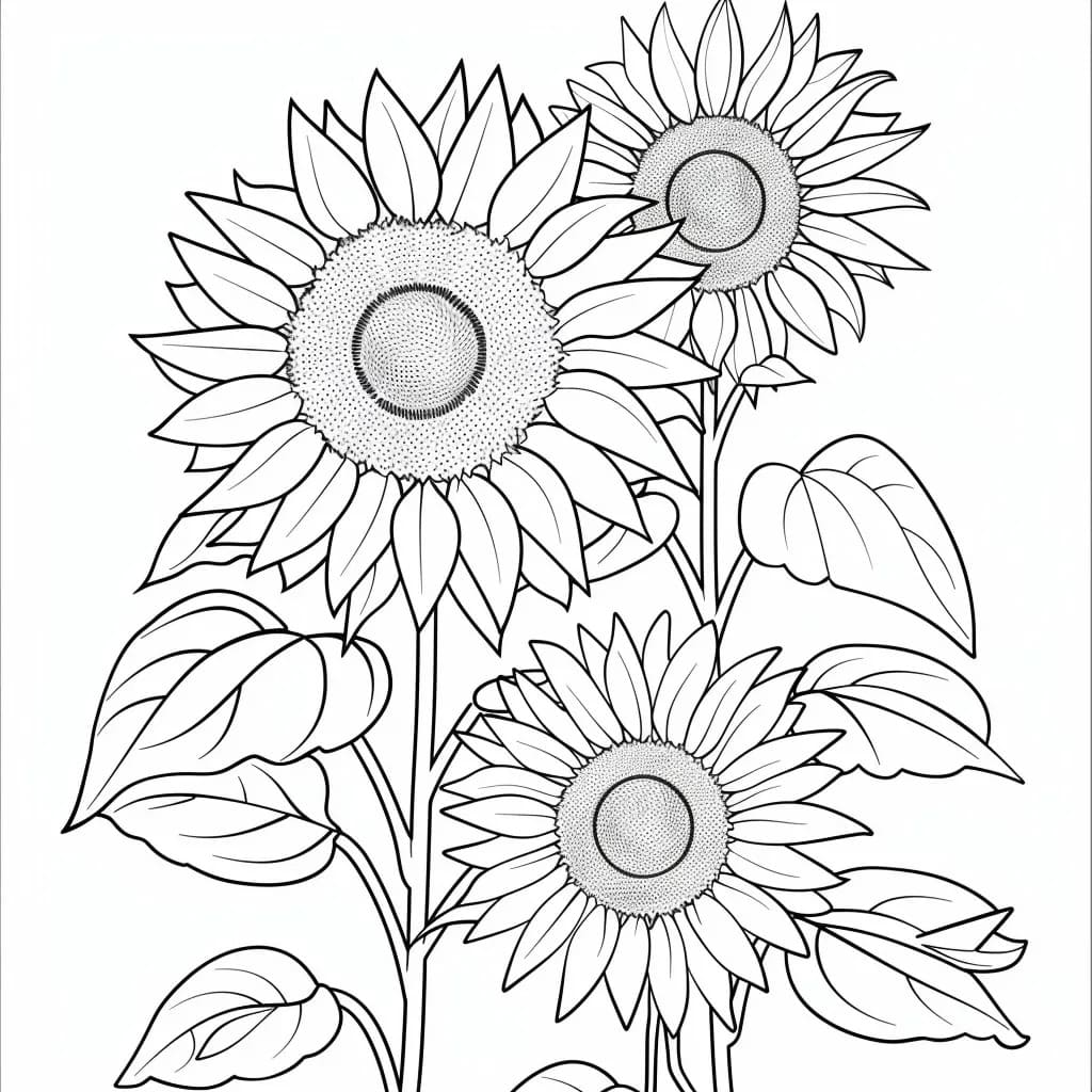 Coloriage Tournesol 5 à imprimer