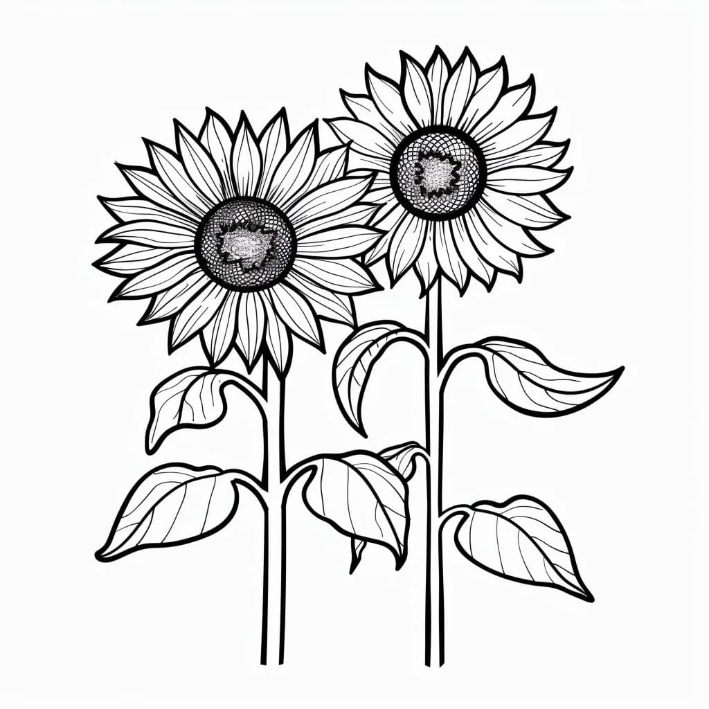 Coloriage Tournesol 6 à imprimer