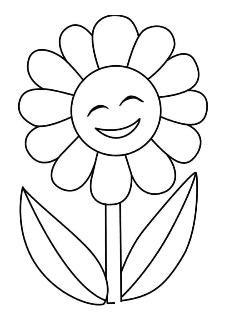 Coloriage Tournesol très basique à imprimer