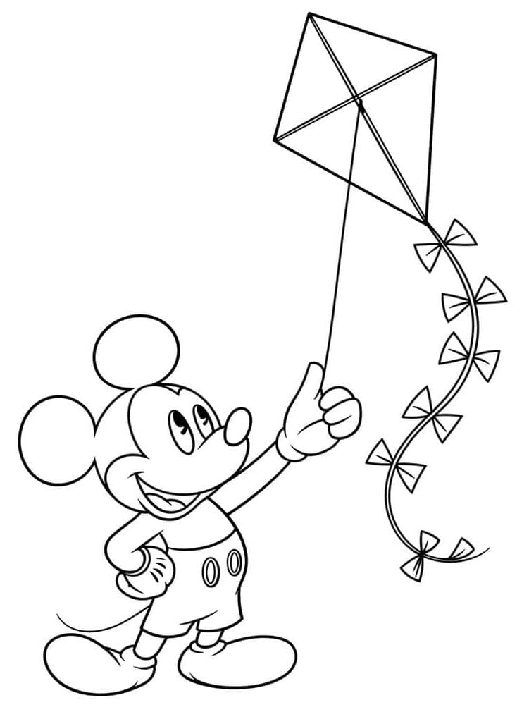 Coloriage Très basique Mickey Mouse à imprimer