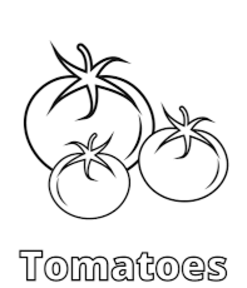Coloriage Trois tomates à imprimer