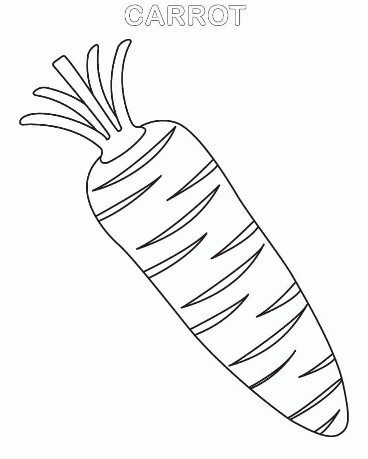 Coloriage Une carottes facile à imprimer