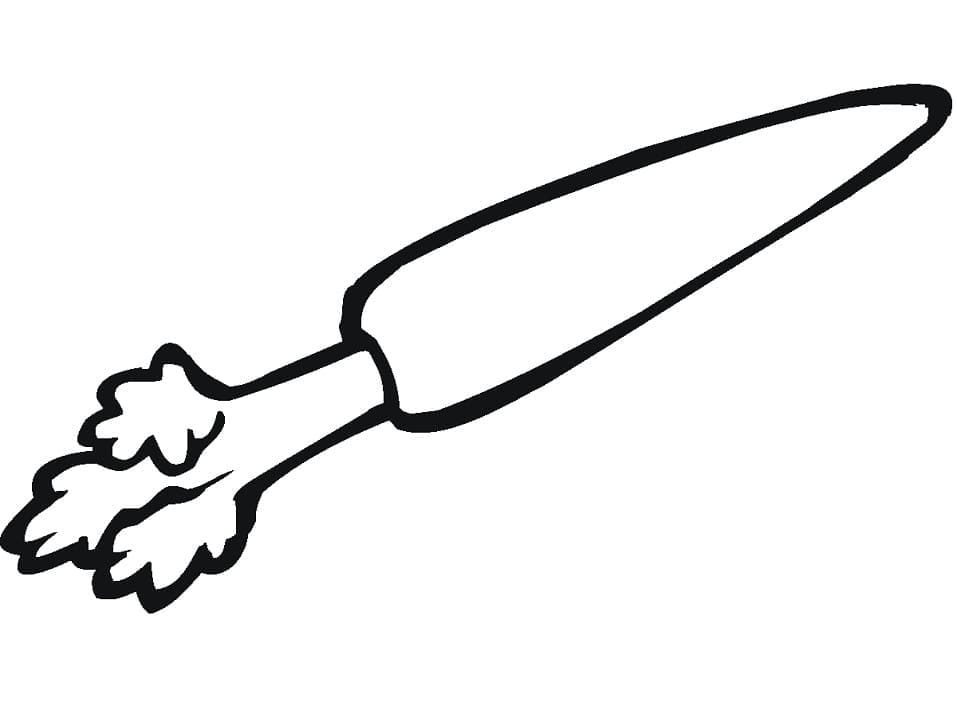 Coloriage Une simple carottes à imprimer