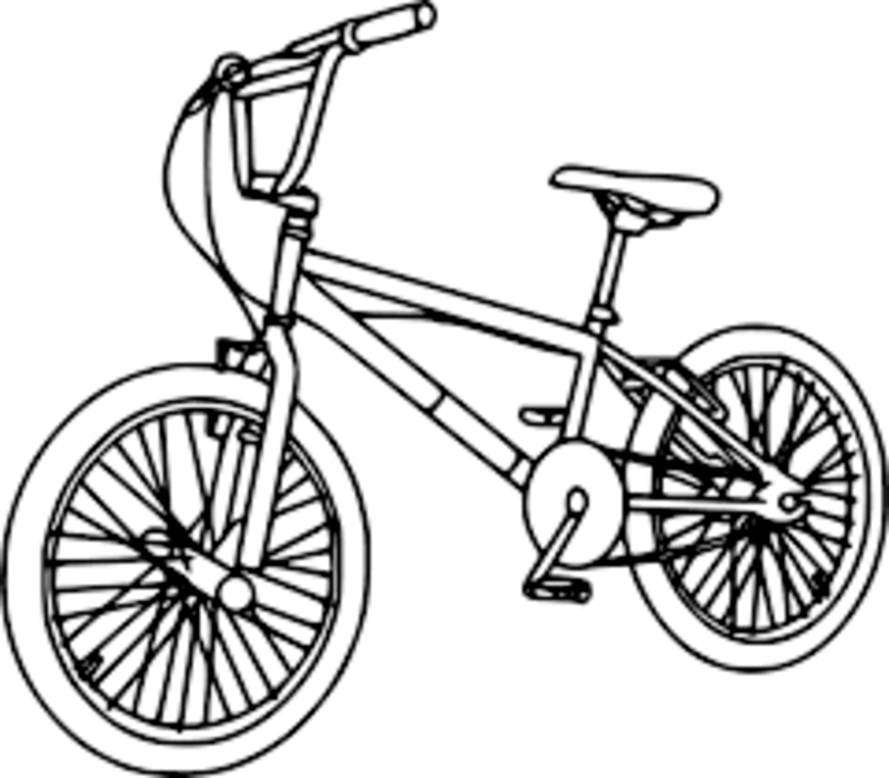 Coloriage Vélo dur