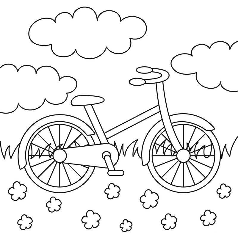 Coloriage Vélo facile