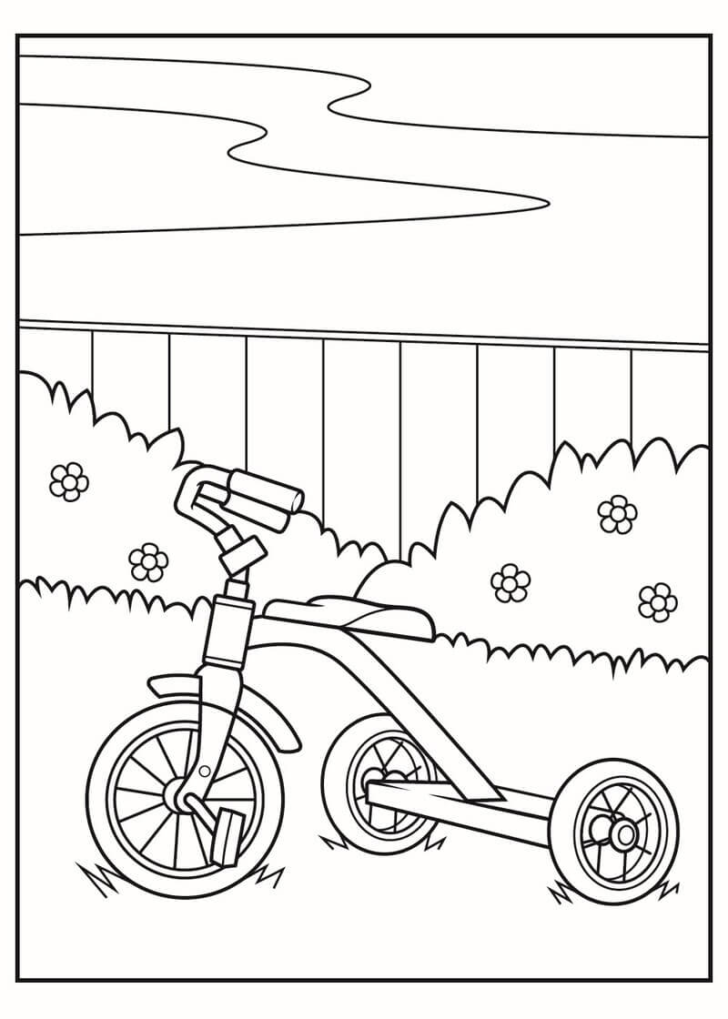 Coloriage Vélo pour enfant