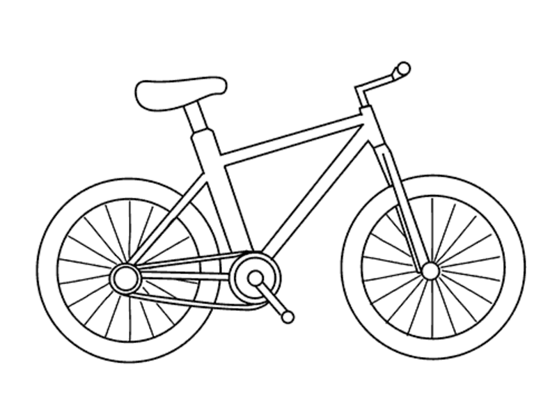 Coloriage Vélo simple