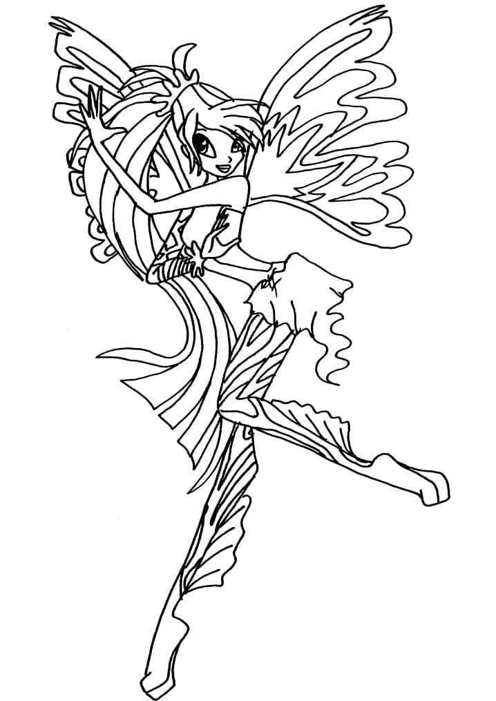 Coloriage Winx Club Bloom Imprimable