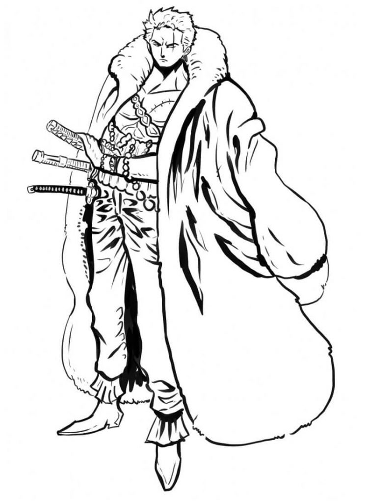 Coloriage Zoro en Colère à imprimer