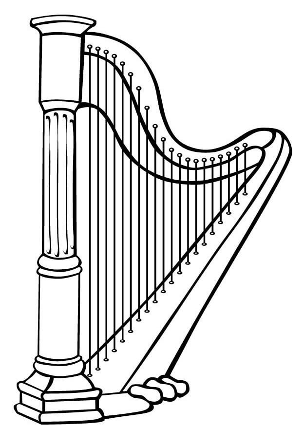 Coloriage Harpe 1 à imprimer