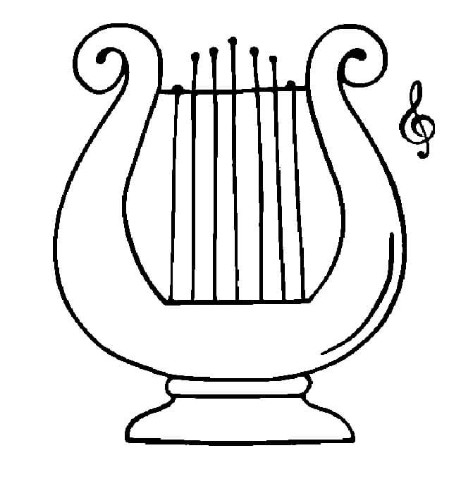 Coloriage Harpe 2 à imprimer