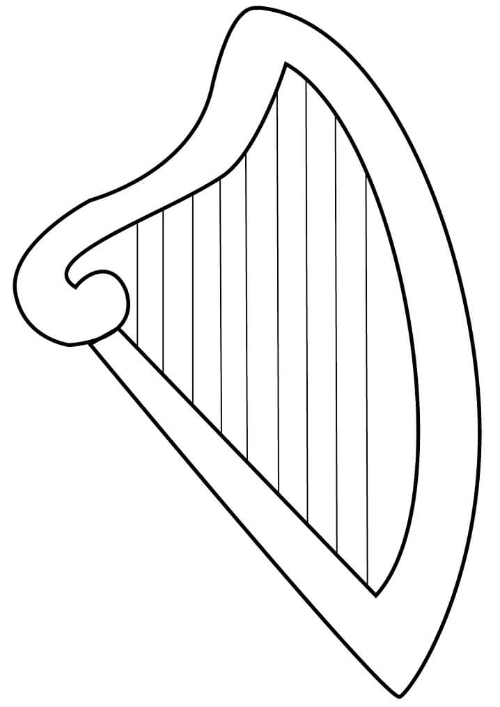 Coloriage Harpe 3